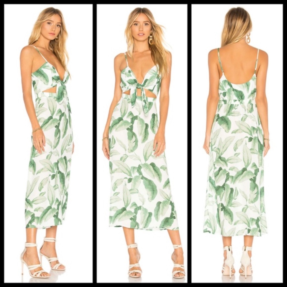 Show Me Your Mumu Moby Dress Palmtini Palm Print L